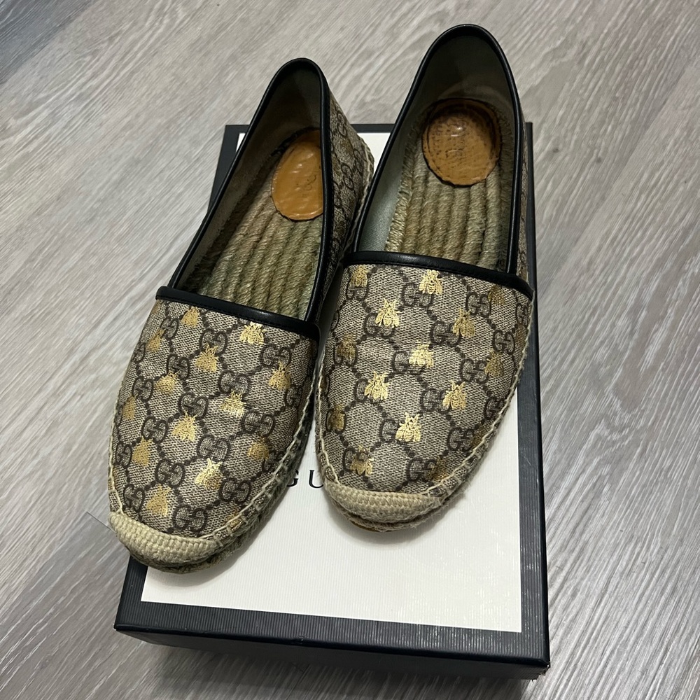COPY - Gucci Beige and Gold Espadrilles